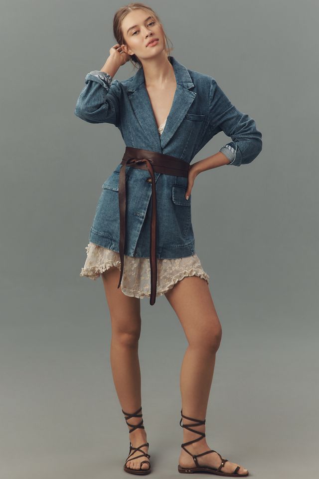 Maeve Oversized Denim Blazer #3