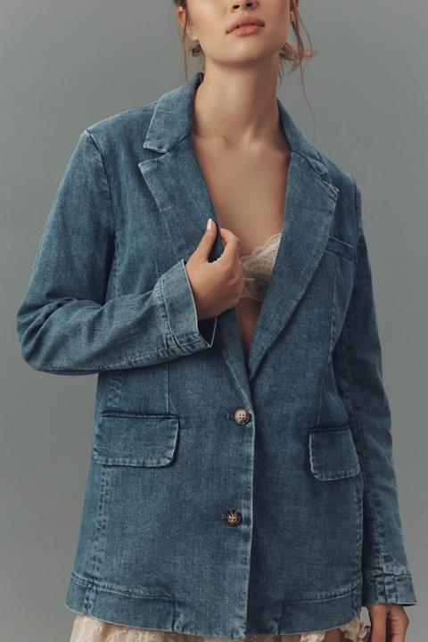 Maeve Oversized Denim Blazer