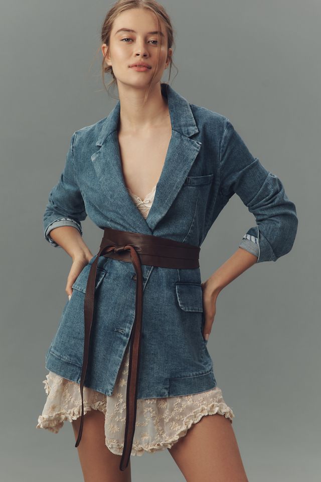 Maeve Oversized Denim Blazer #1