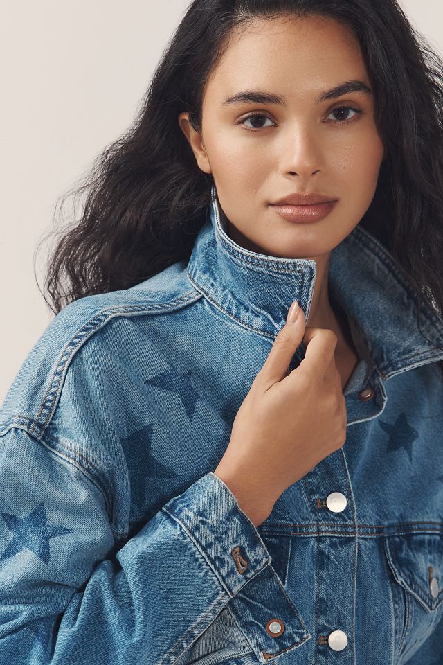 The Weston Denim Boyfriend Jacket by Pilcro: Star Print Edition #4