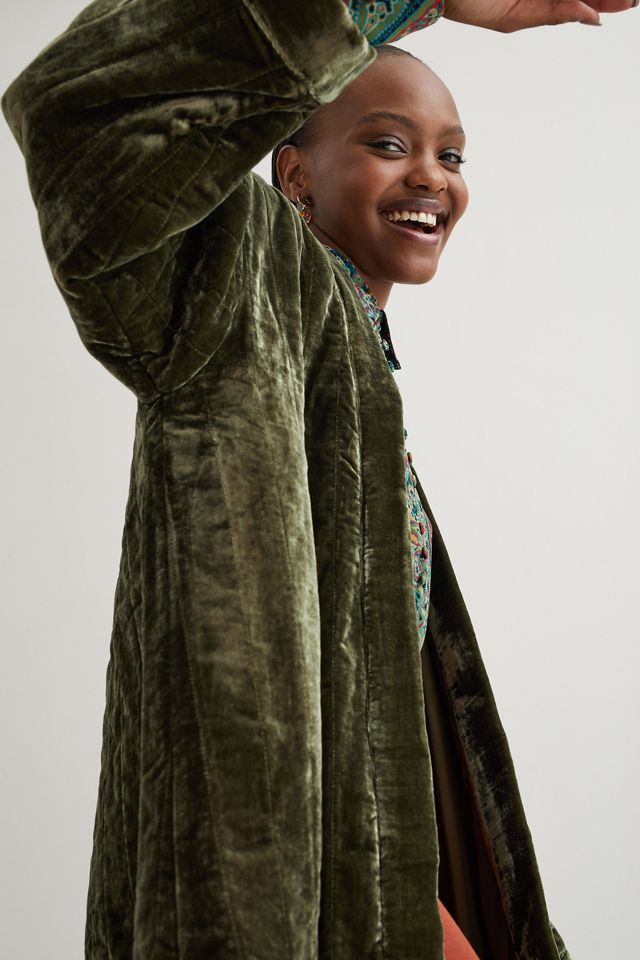 Quilted Velvet Kimono #3