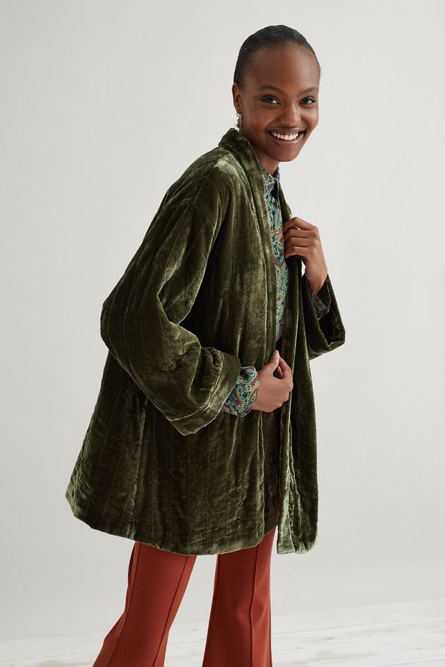 Quilted Velvet Kimono #1
