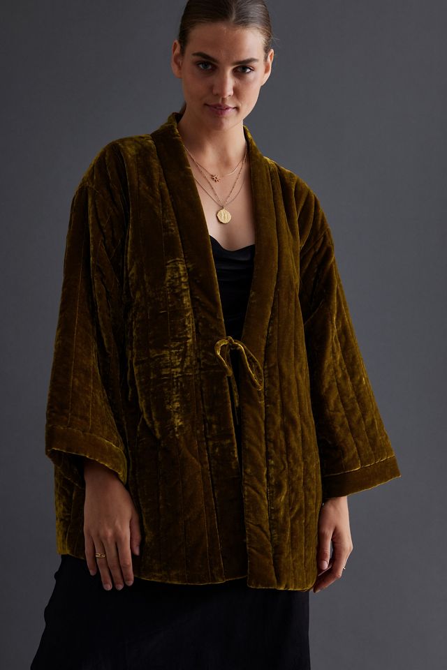 Quilted Velvet Kimono #1