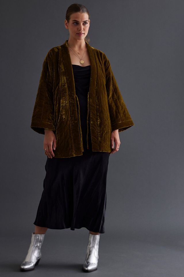 Quilted Velvet Kimono #3