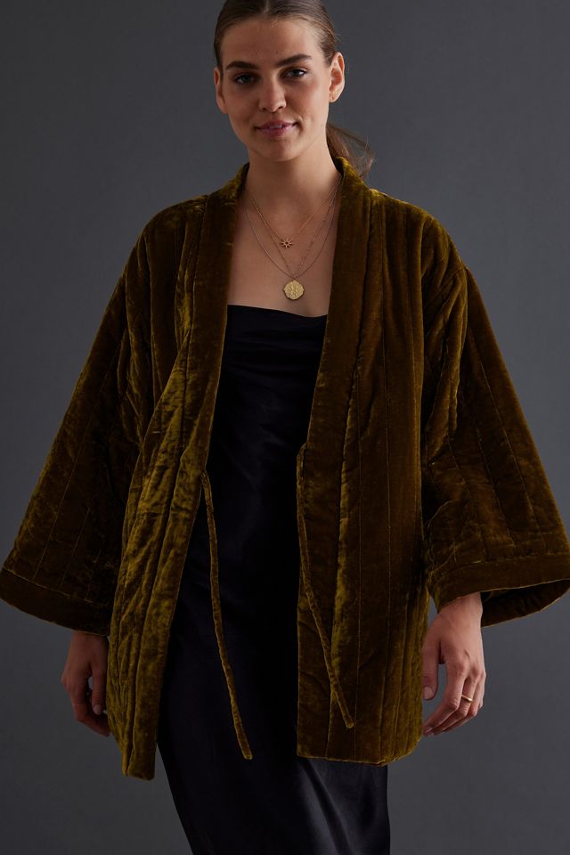 Quilted Velvet Kimono #5