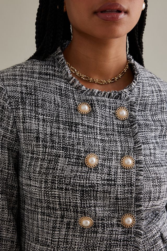 Maeve Double-Breasted Tweed Jacket #8