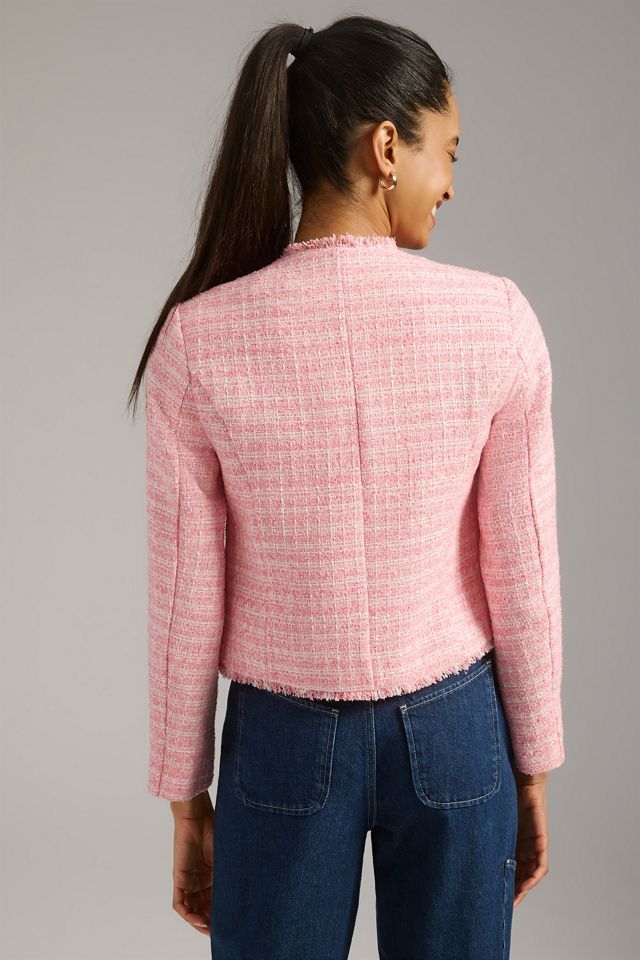 【BAU】MAEVE Cropped Tweed Jacket 3Colors Maeve Tweed Cropped Blazer | Anthropologie