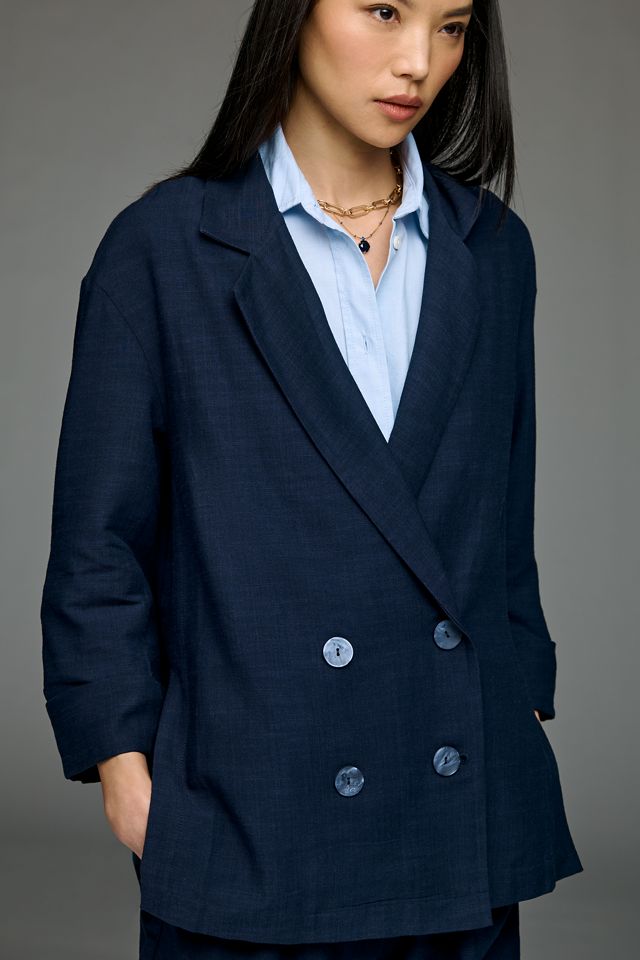 By Anthropologie Short-Sleeve Oversized Blazer #3