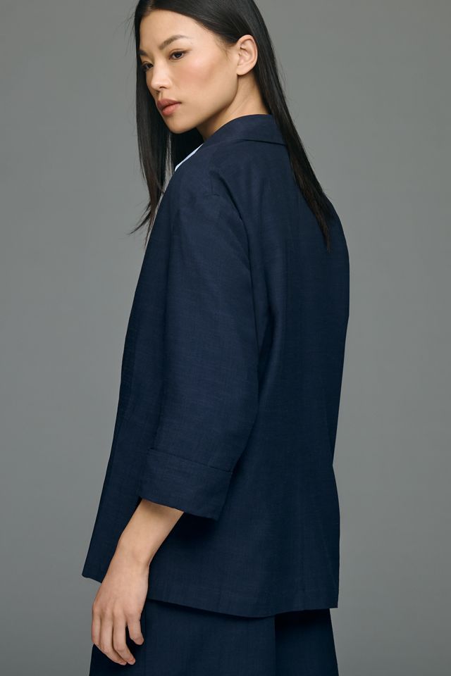 By Anthropologie Short-Sleeve Oversized Blazer #1