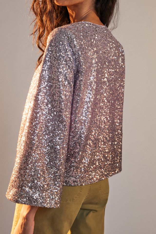 Anthropologie sequin outlet jacket