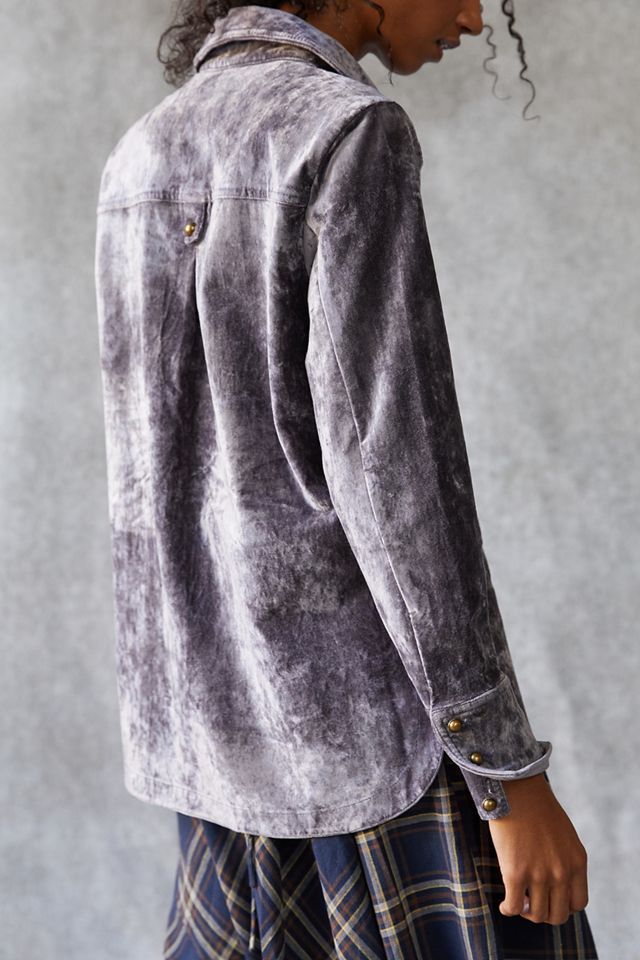Velvet Utility Shirt Jacket #1