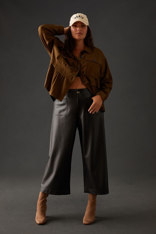 Maeve Flounced Utility Shirt Jacket #5