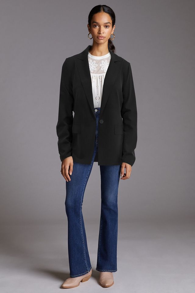 Maeve Slim Straight Blazer | Anthropologie