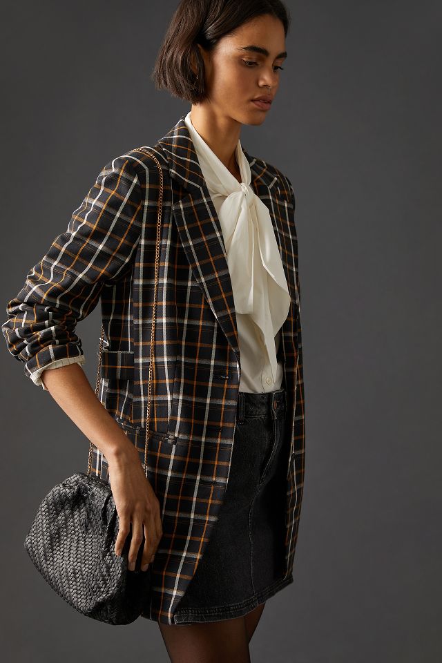 Plaid blazer oversized sale