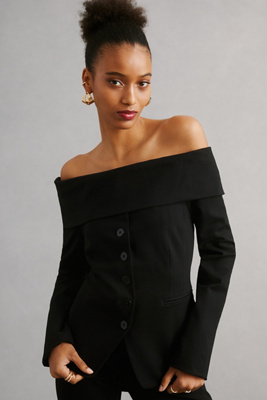 Maeve Off-The-Shoulder Blazer | Anthropologie