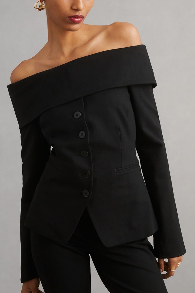 Maeve Off-The-Shoulder Blazer #2