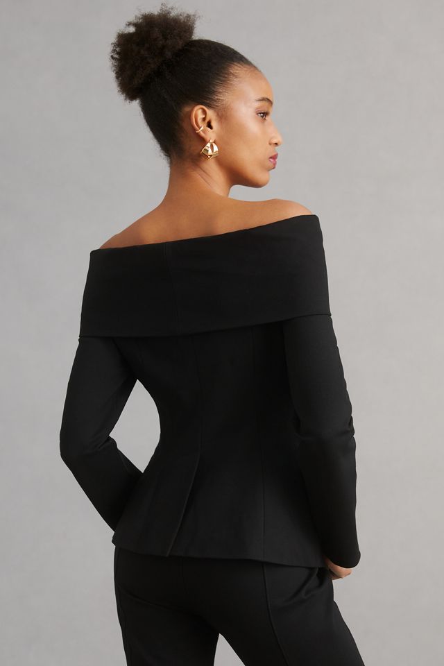 Maeve Off-The-Shoulder Blazer #3