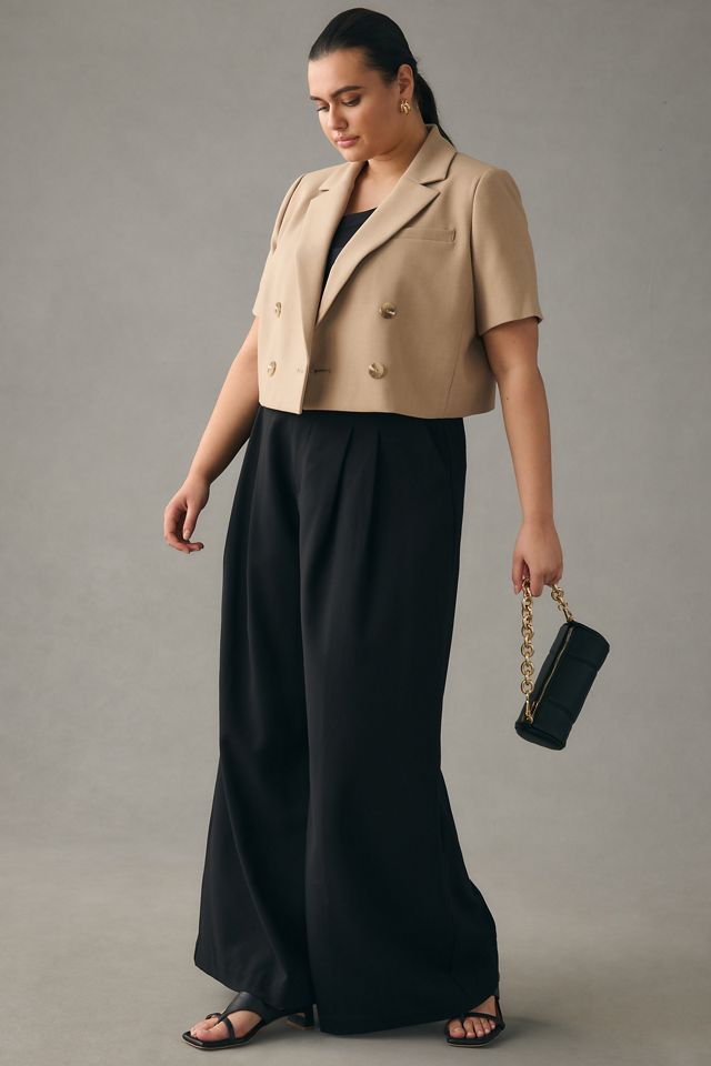 Maeve Cropped Short-Sleeve Blazer #5