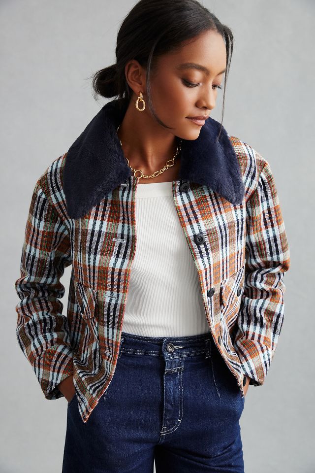 Maeve Retro Plaid Jacket