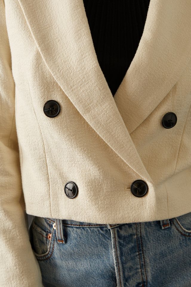 Maeve Cropped Double-Breasted Blazer #5