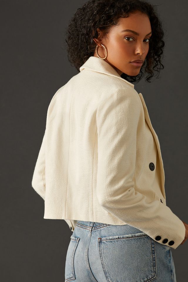Maeve Cropped Double-Breasted Blazer #6