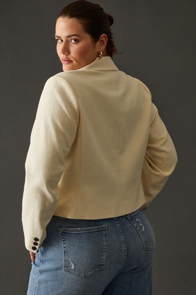 Maeve Cropped Double-Breasted Blazer #1
