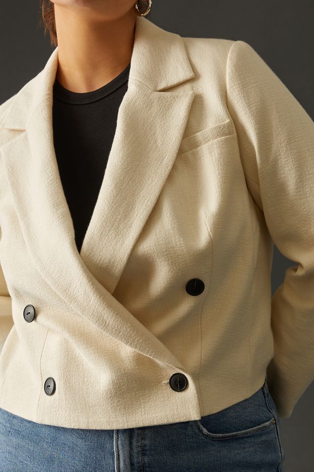 Maeve Cropped Double-Breasted Blazer #2