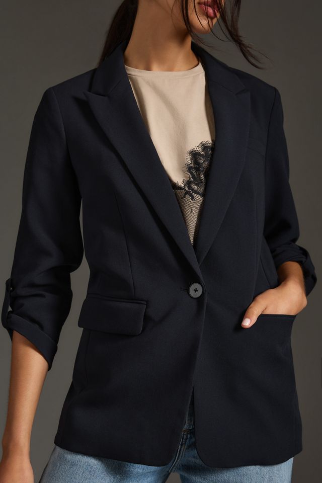 Maeve Roll-Sleeve Blazer #1