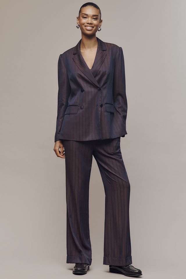 Maeve Pinstripe Relaxed Blazer #1