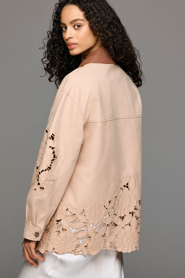 Veste de grange florale à découpes By Anthropologie #2