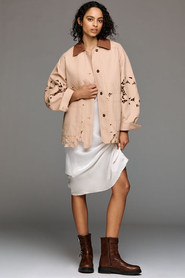 Veste de grange florale à découpes By Anthropologie #3