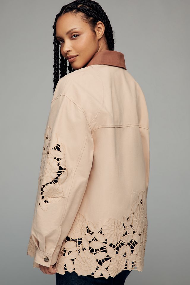 Veste de grange florale à découpes By Anthropologie #8