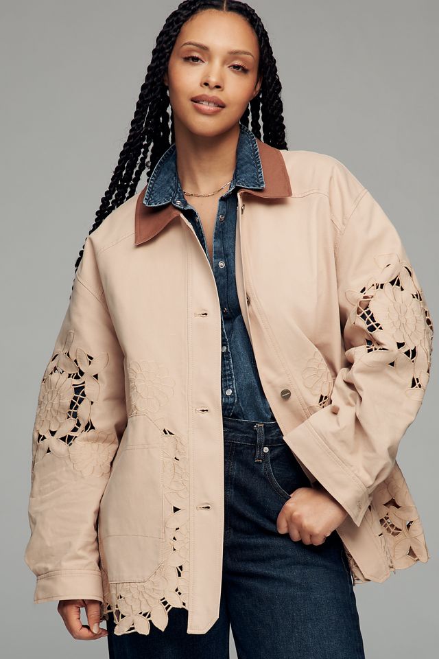 Veste de grange florale à découpes By Anthropologie #5