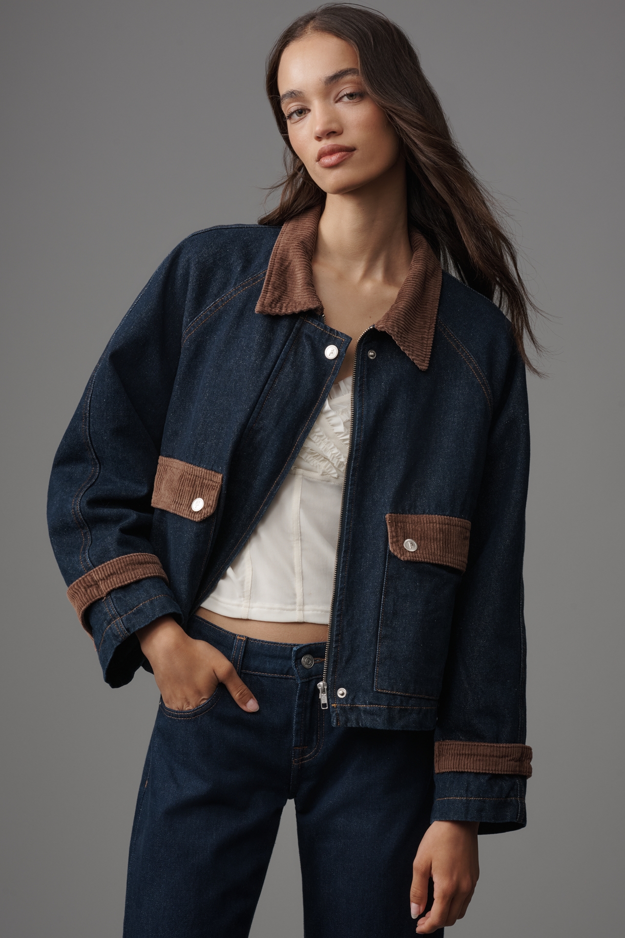 FRNCH Zola Denim Chore Jacket