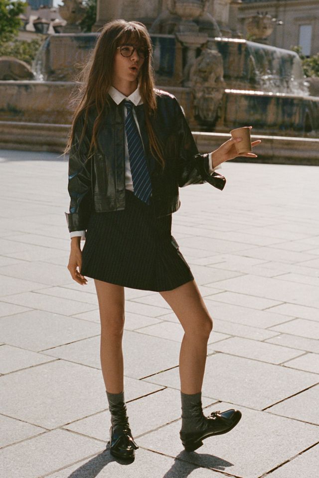 FRNCH Patent Faux-Leather Jacket #1