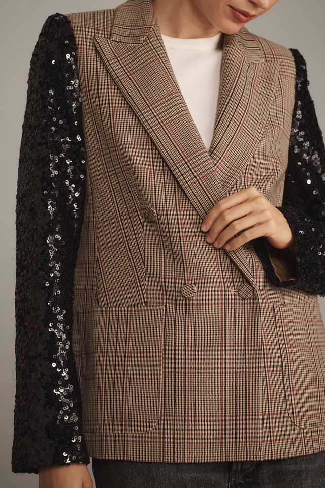 Mare Mare x Anthropologie Sequin-Sleeve Blazer #3