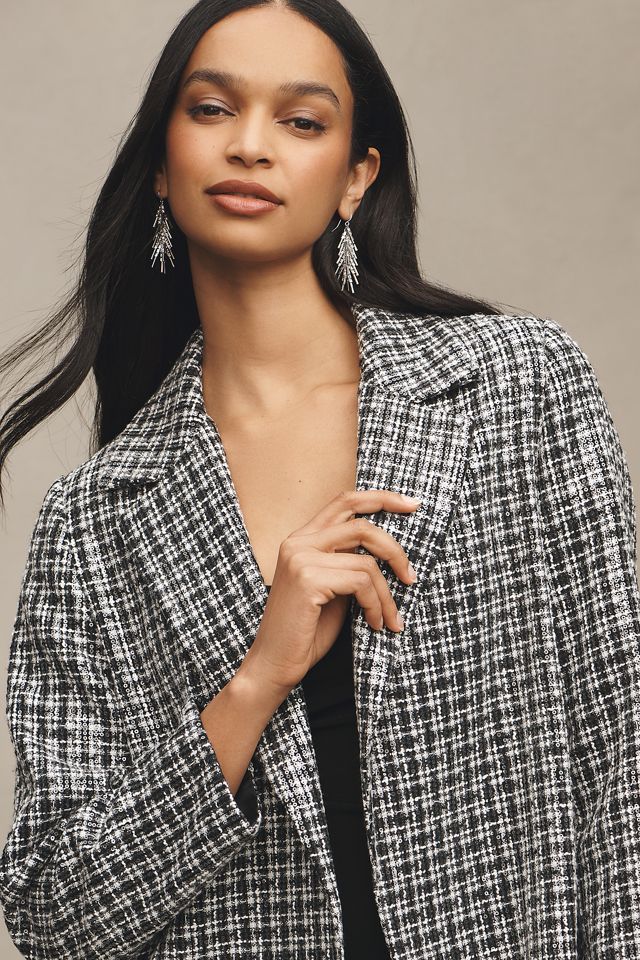 Mare Mare x Anthropologie Sequin Tweed Long Coat #2