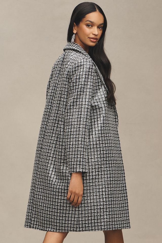 Mare Mare x Anthropologie Sequin Tweed Long Coat #3