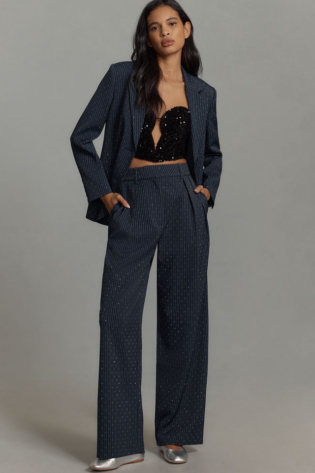 Mare Mare x Anthropologie Sparkle Pinstripe Blazer #5