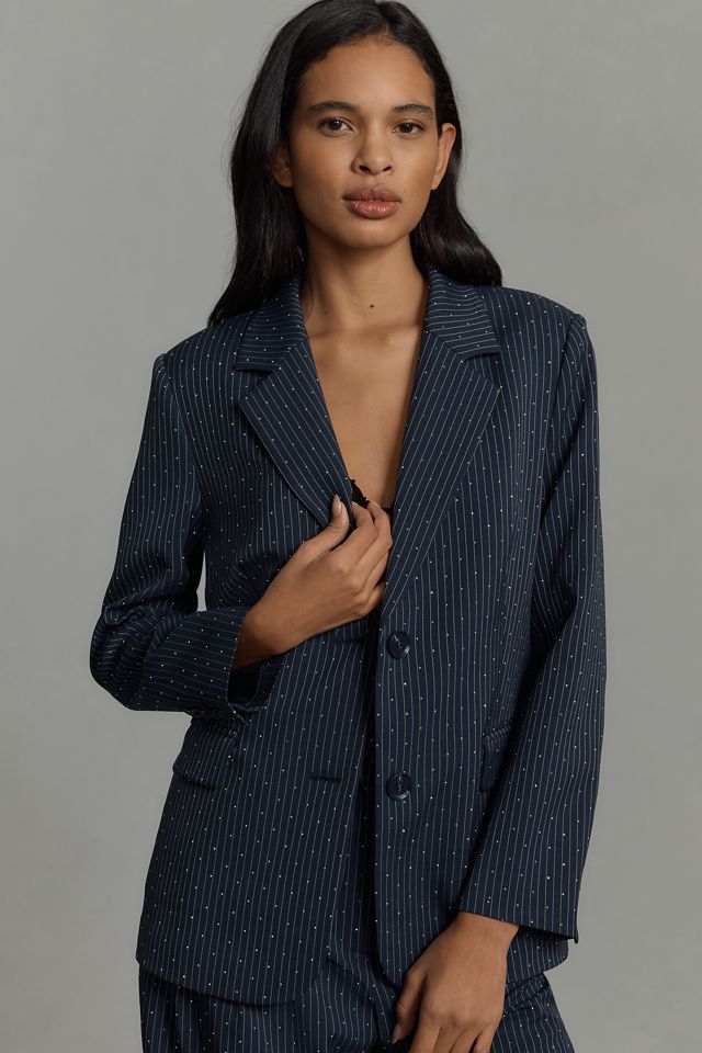 Mare Mare x Anthropologie Sparkle Pinstripe Blazer #2