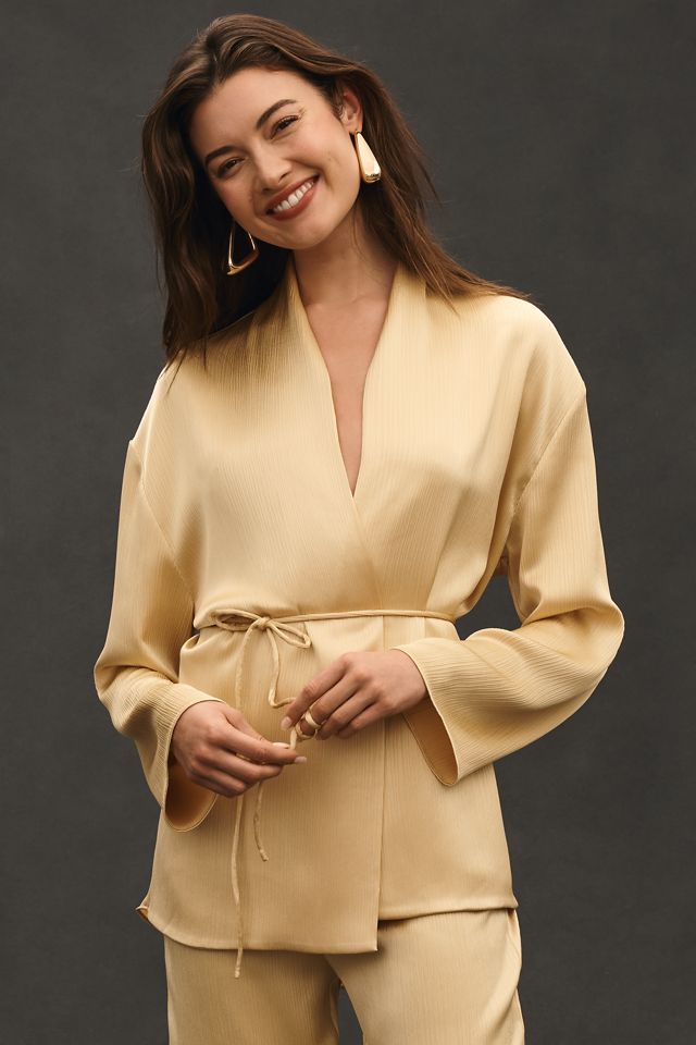 Anthropologie マーレ マーレ タイ プリーツ ブレザー Mare Mare Tie Plissé Blazer | Anthropologie