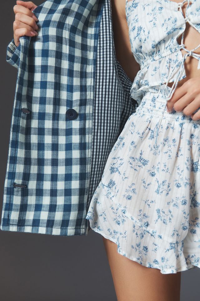 By Anthropologie Gingham Trench Coat #3
