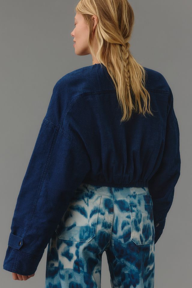 Maeve Chambray Parachute Bomber Jacket #1