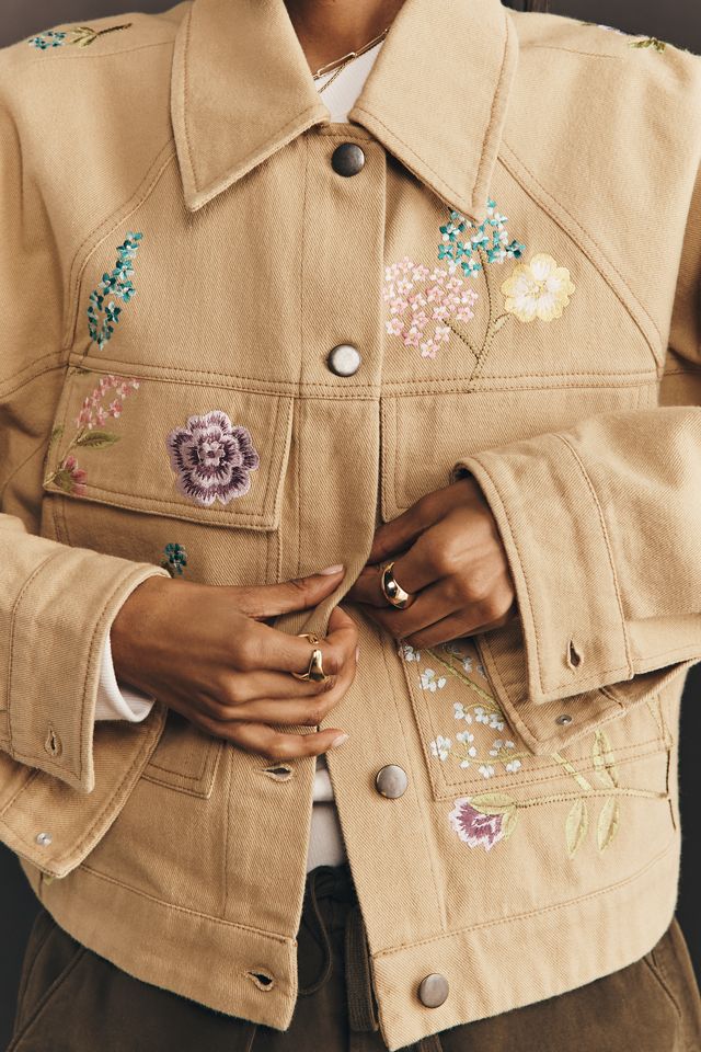 By Anthropologie Floral Embroidered Jacket | Anthropologie