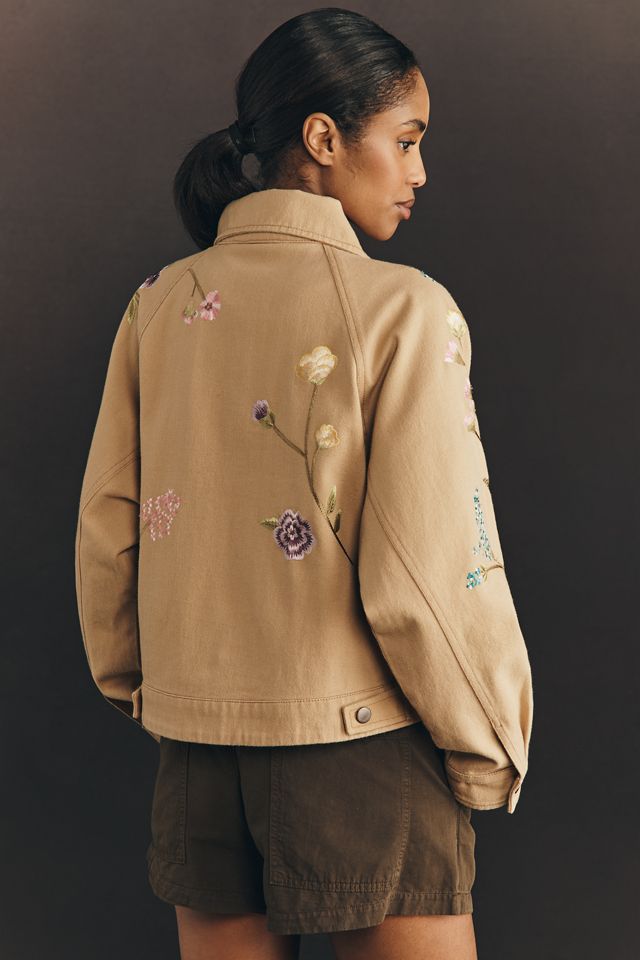 By Anthropologie Floral Embroidered Jacket #3