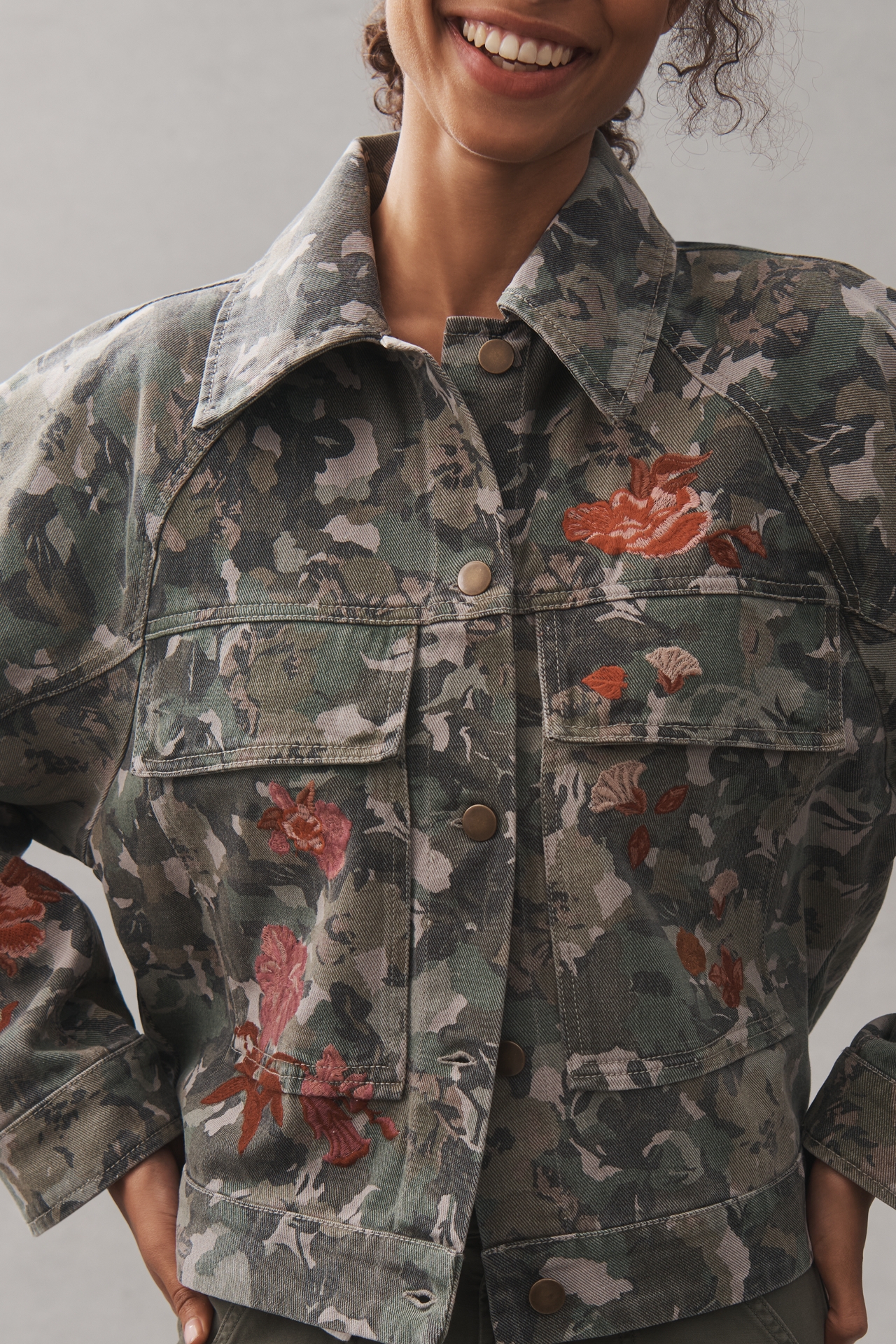 Pilcro Embroidered Utility Jacket