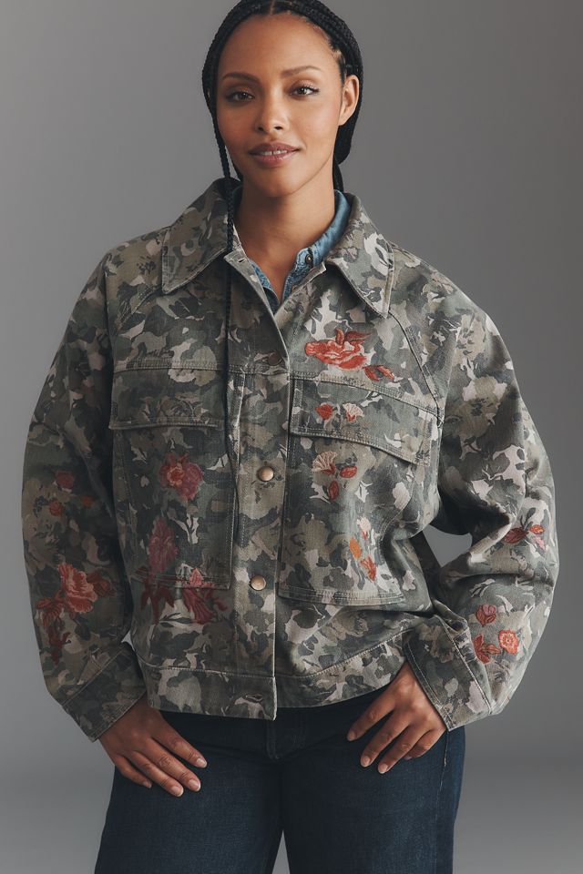 Pilcro Embroidered Utility Jacket #7