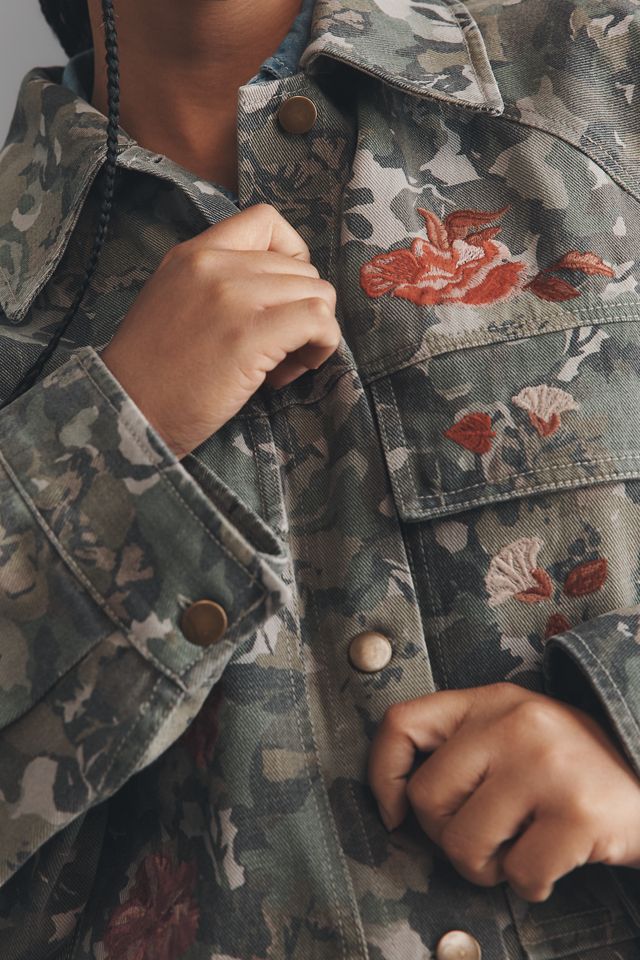 Pilcro Embroidered Utility Jacket #8