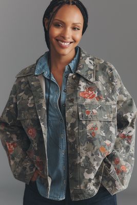 Pilcro Embroidered Utility Jacket