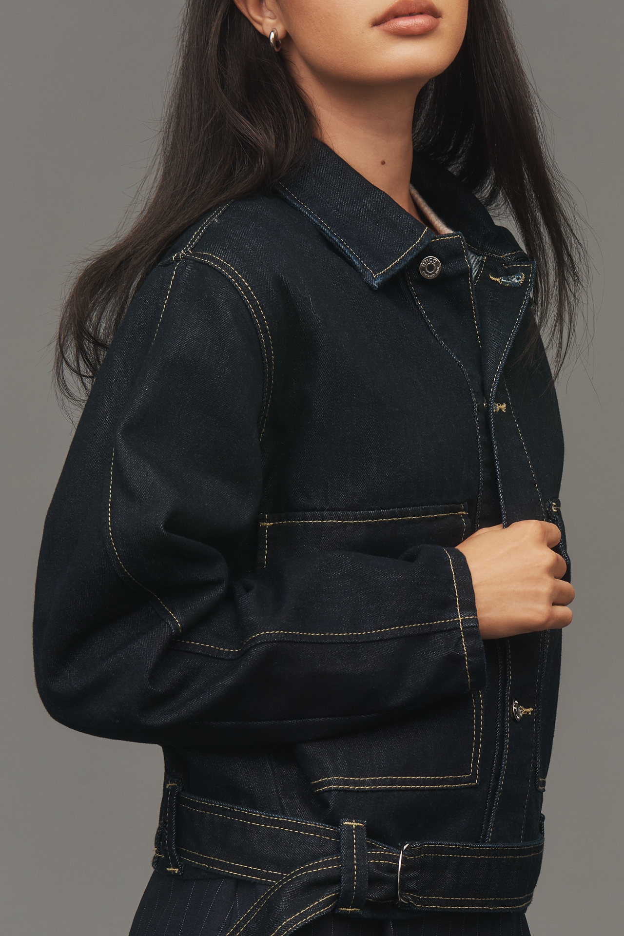 Ética Nelson Belted Denim Jacket